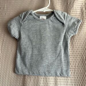 Kid Athlete gray slip-on t-shirt. Featuring lap shoulder neckline.